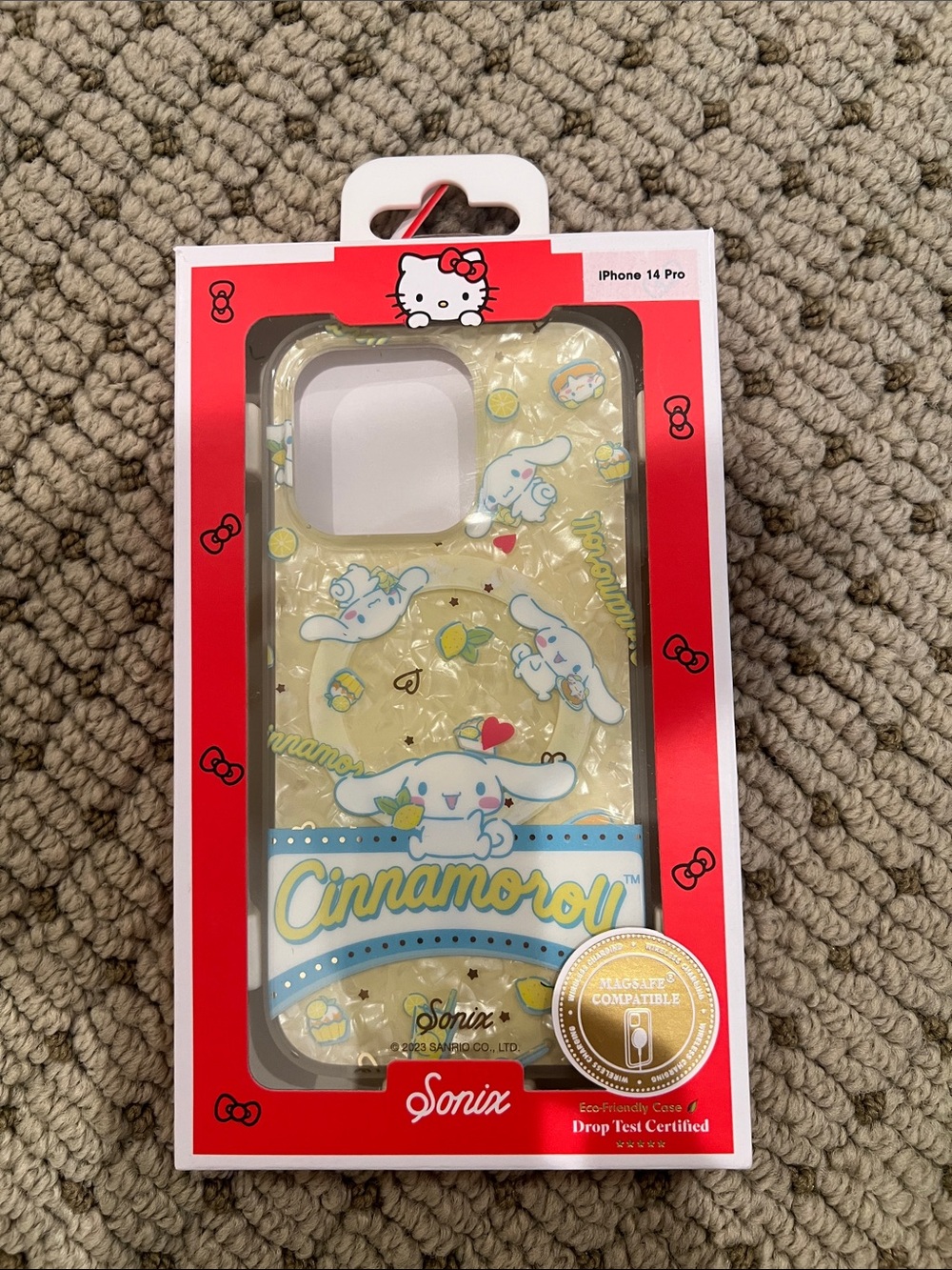 Sonix Cinnamoroll Yellow Clear iPhone 14 Pro Case with Ring
